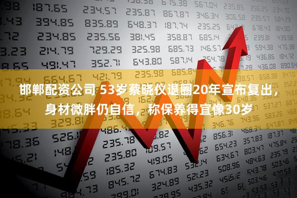 邯郸配资公司 53岁蔡晓仪退圈20年宣布复出，身材微胖仍自信，称保养得宜像30岁