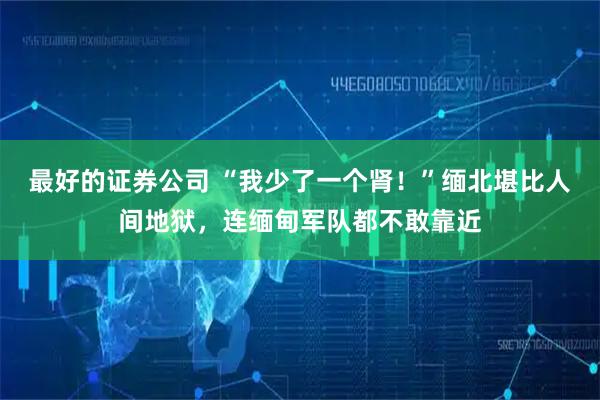 最好的证券公司 “我少了一个肾！”缅北堪比人间地狱，连缅甸军队都不敢靠近